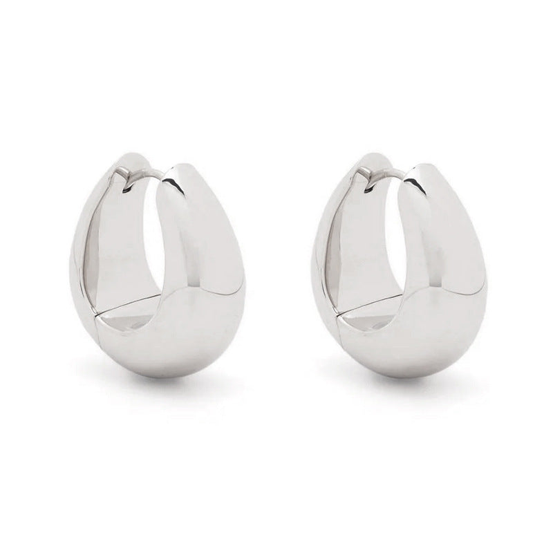 French Retro Gold Egg Shell Cool Ear Buckle