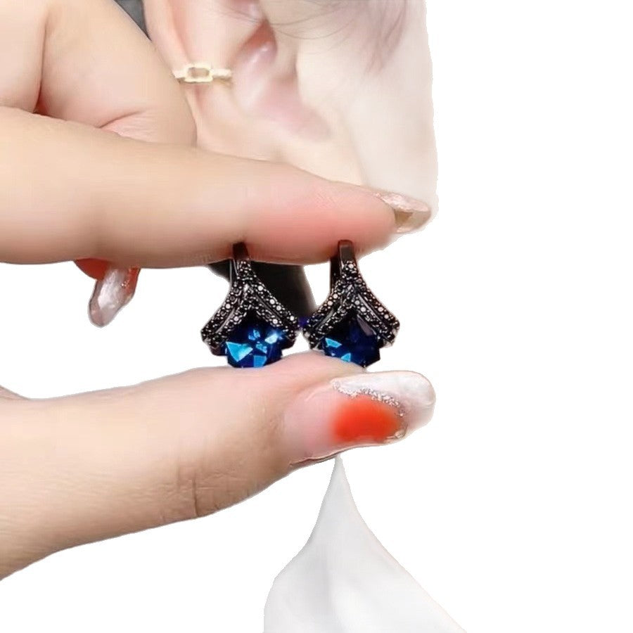 Women's Crystal High-grade Light Luxury Ear Clip With Earrings