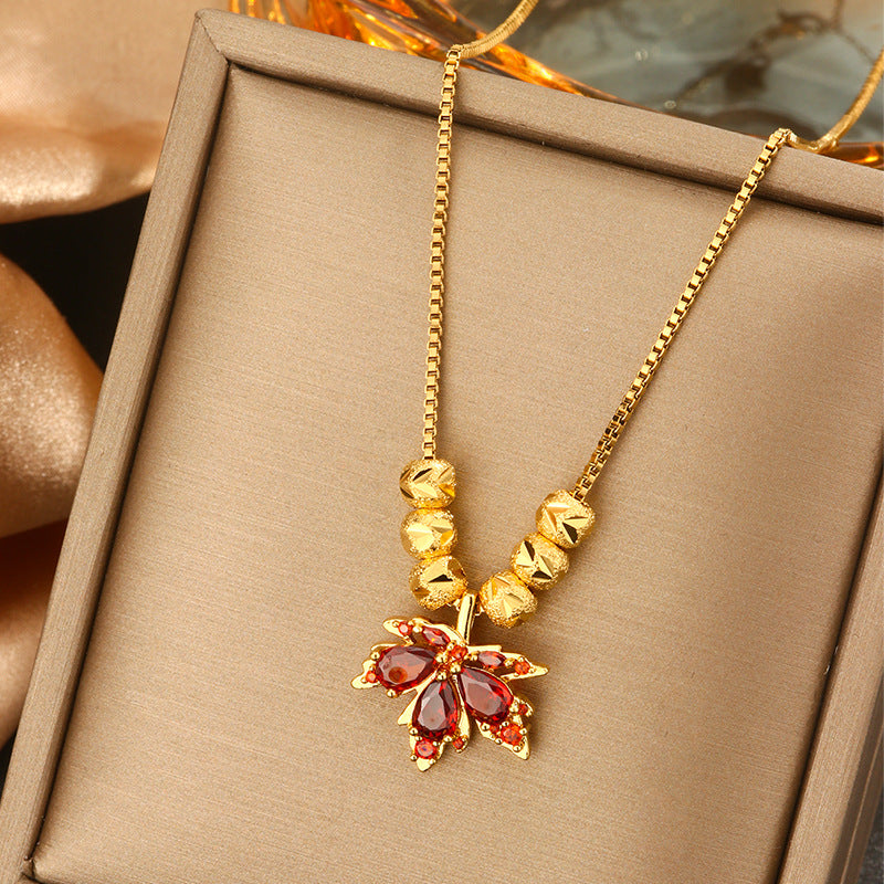 Fresh Titanium Steel Short Pearl High-grade Necklaces