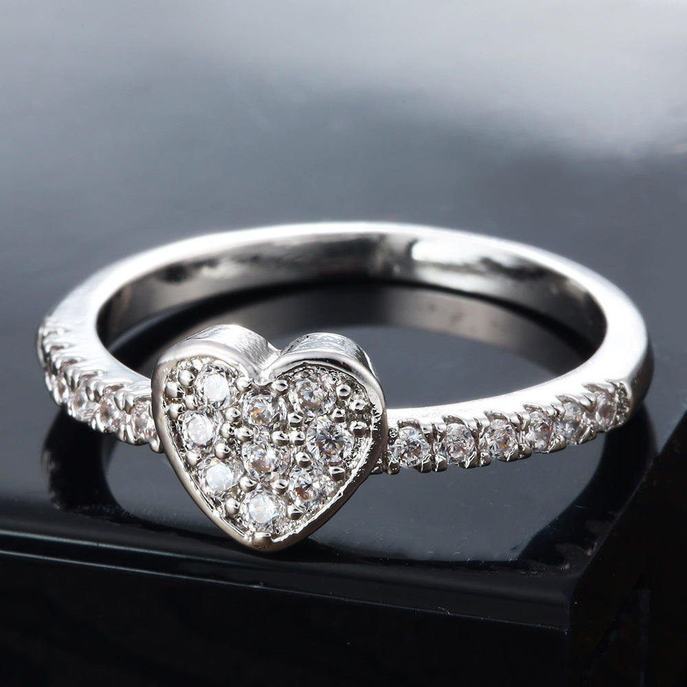 Women's & Men's Copper Inlaid Zircon Ring