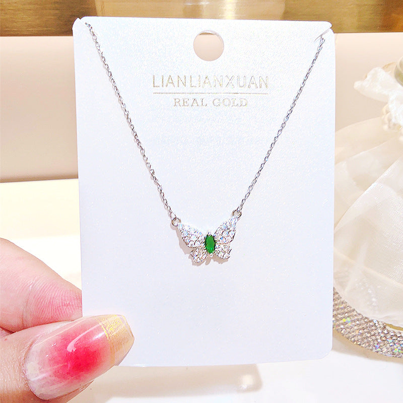 Women's Copper Summer High-grade Simple Refined Zircon Gold Necklaces