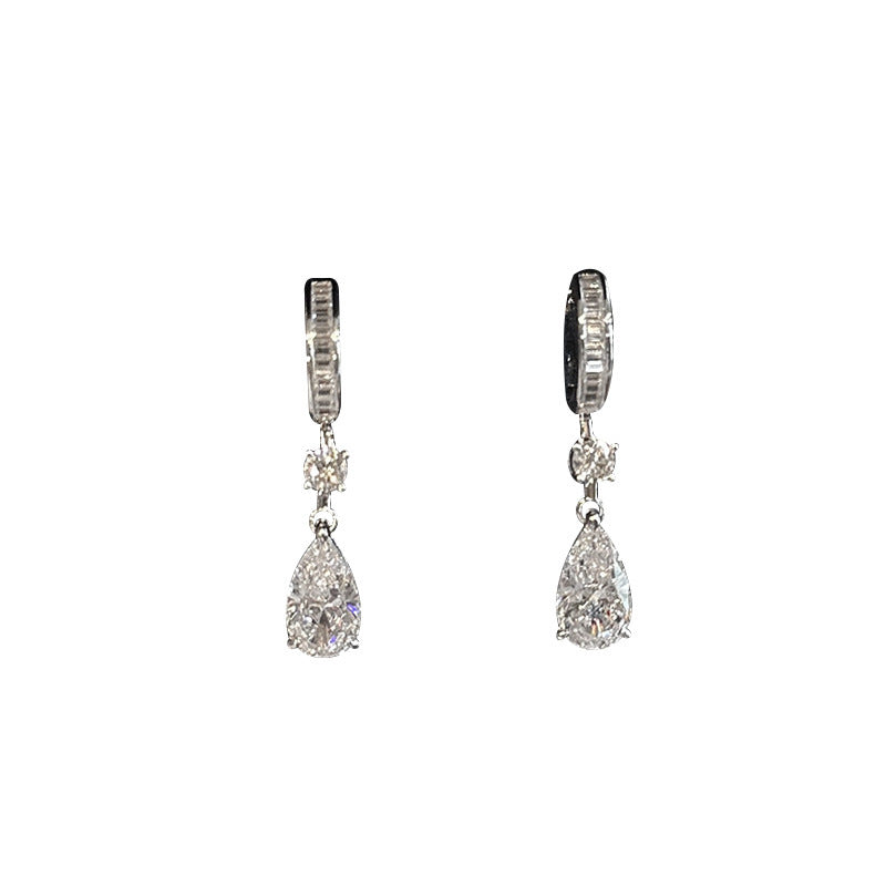 Flash Water Drop Tassel Light Luxury Exquisite Rings