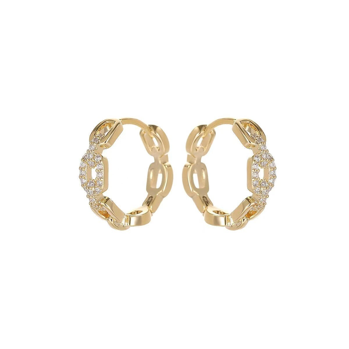 Chain-shaped Ear Clip Niche Delicate Simple Rings