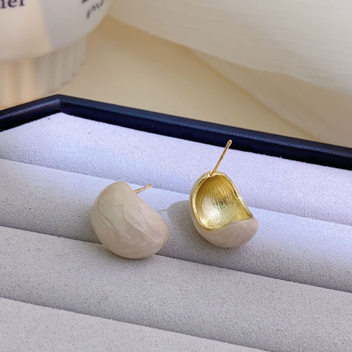 Enamel Drip Glazed Color Female Tide Earrings