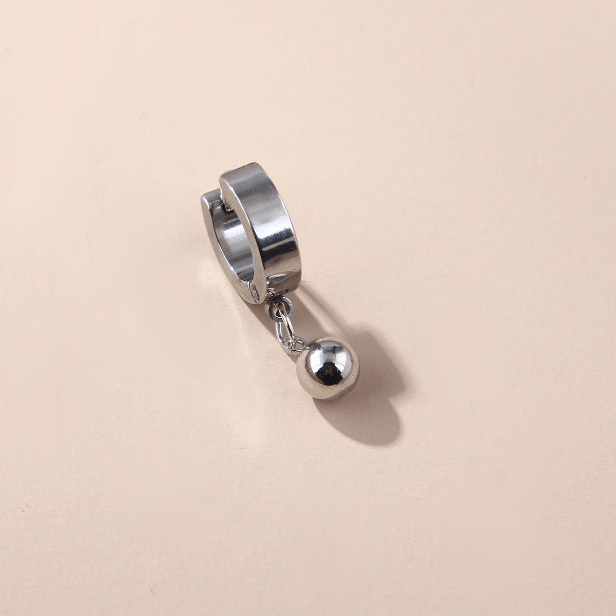 Women's & Men's Hop Punk Lightning Feather Cross For Titanium Ear Buckle