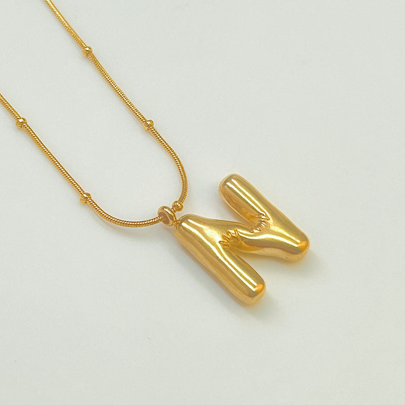 Female Summer Clavicle Chain Stainless Gold-plated Letters High-grade Necklaces