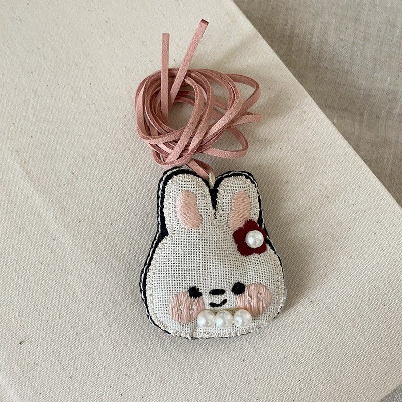 Women's Funny Fabric Three-dimensional Animal Halter Cute Necklaces