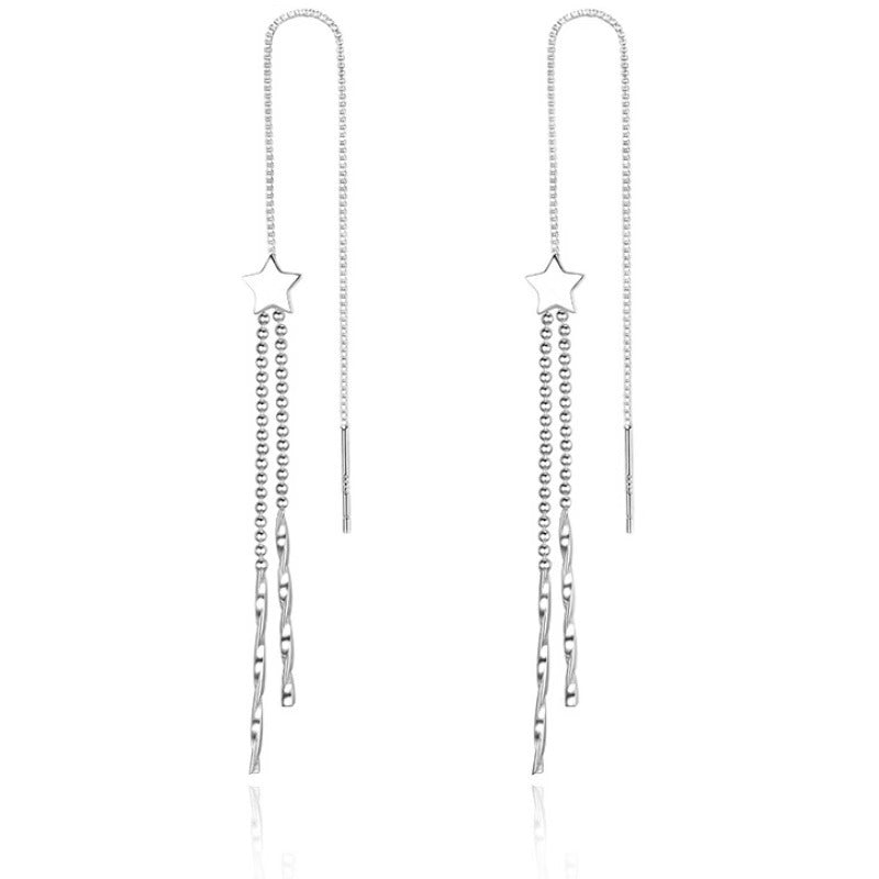 Women's Long Temperament Korean Style Tassel String Design High-grade Special Interest Ear Line