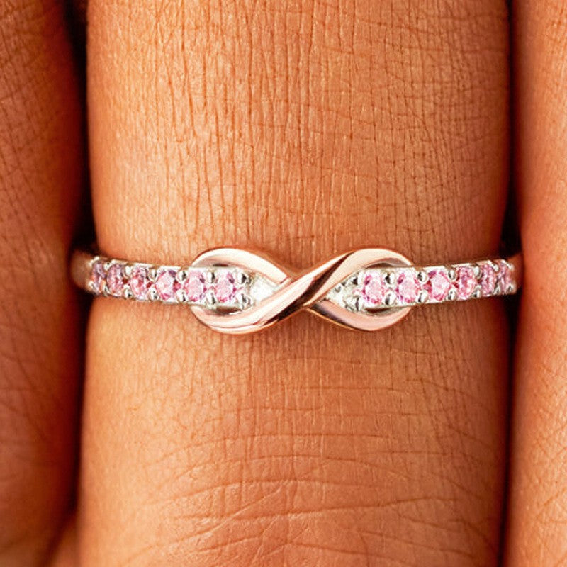 Women's Lucky Inlaid Zirconium Fashion Simple Single Rings