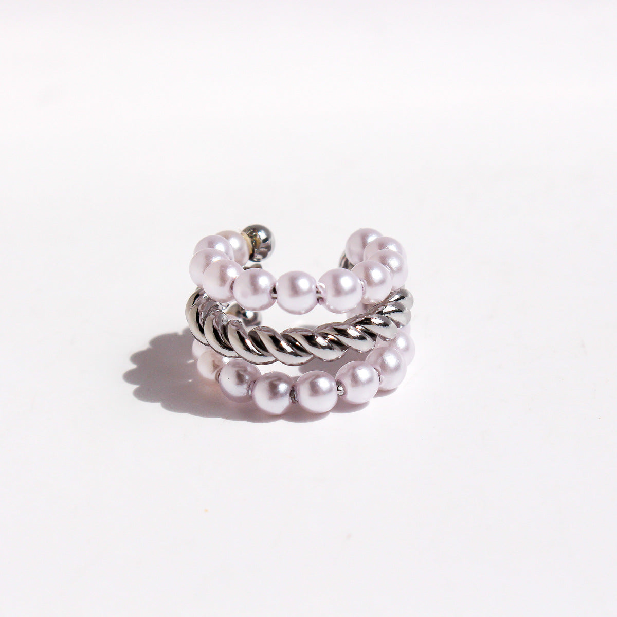 Shaped Pearl Ear Bone Clip Elegant Stud Earrings