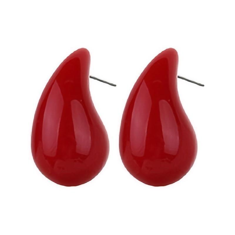 Women's Christmas For Vintage Wine Red Acrylic Earrings