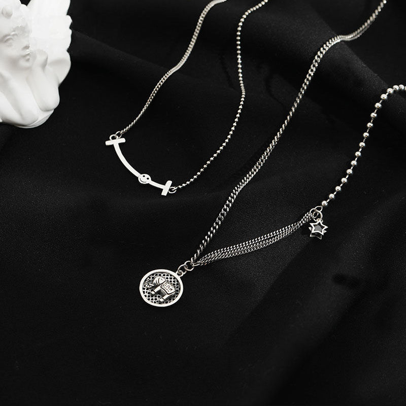 Women's Hip Hop Trendy Sweater T-shirt Elephant Necklaces