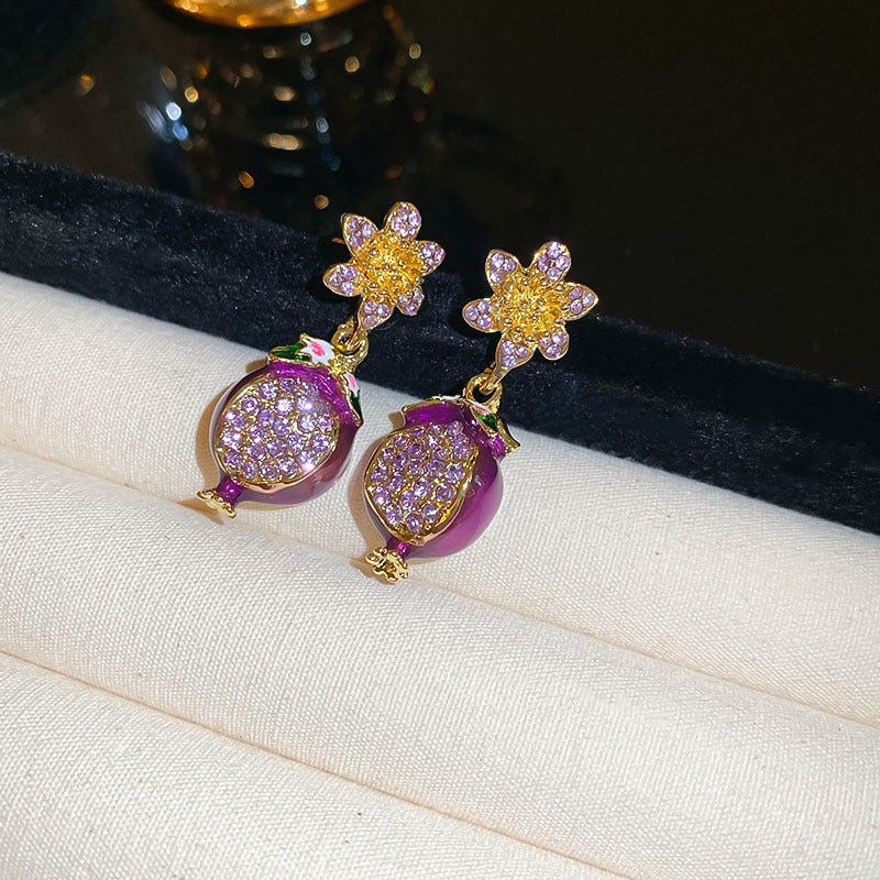 Zircon Butterfly Water Drop Ear Female Rings