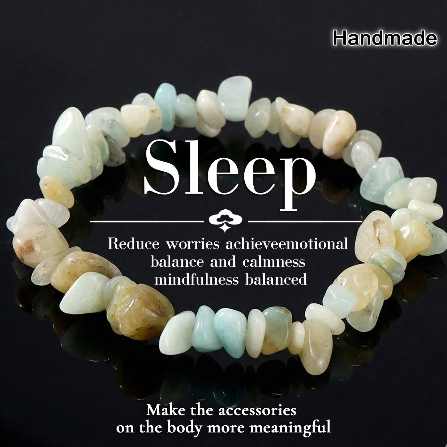 Multicolor Natural Stone Irregular Design Daily Bracelet