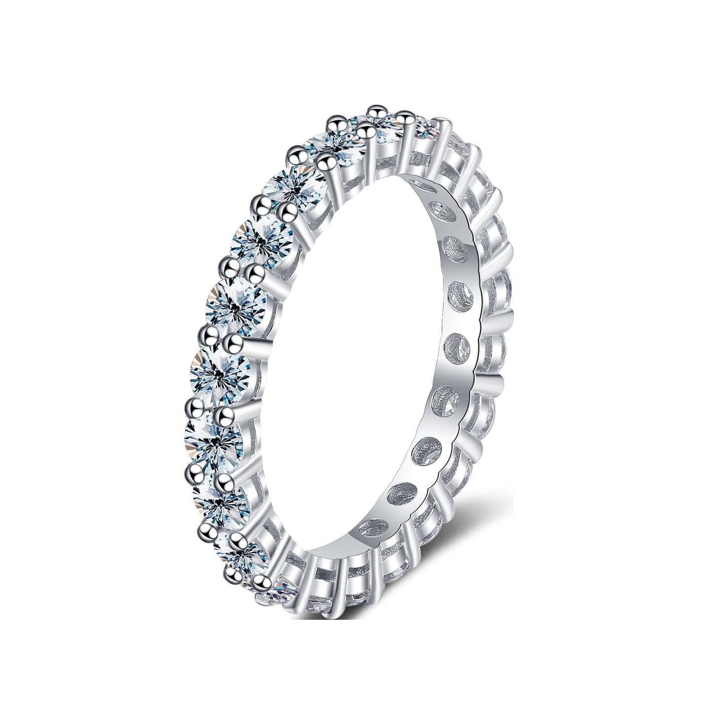 Sterling Simple Moissanite Full Diamond High-grade Rings