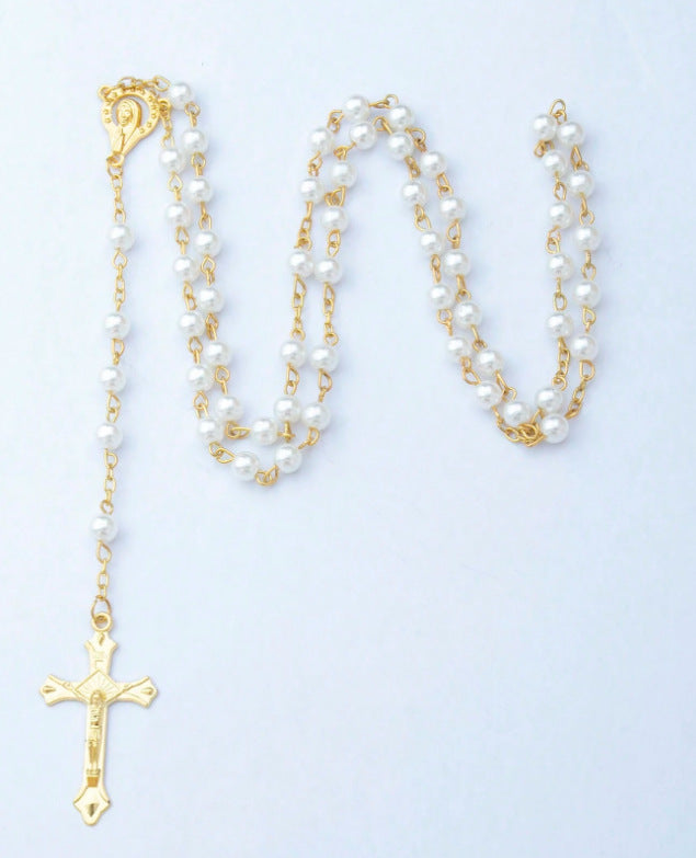 Women's Rose Cross Baptism Rosary Religion Cold Talk Wind Design Necklaces