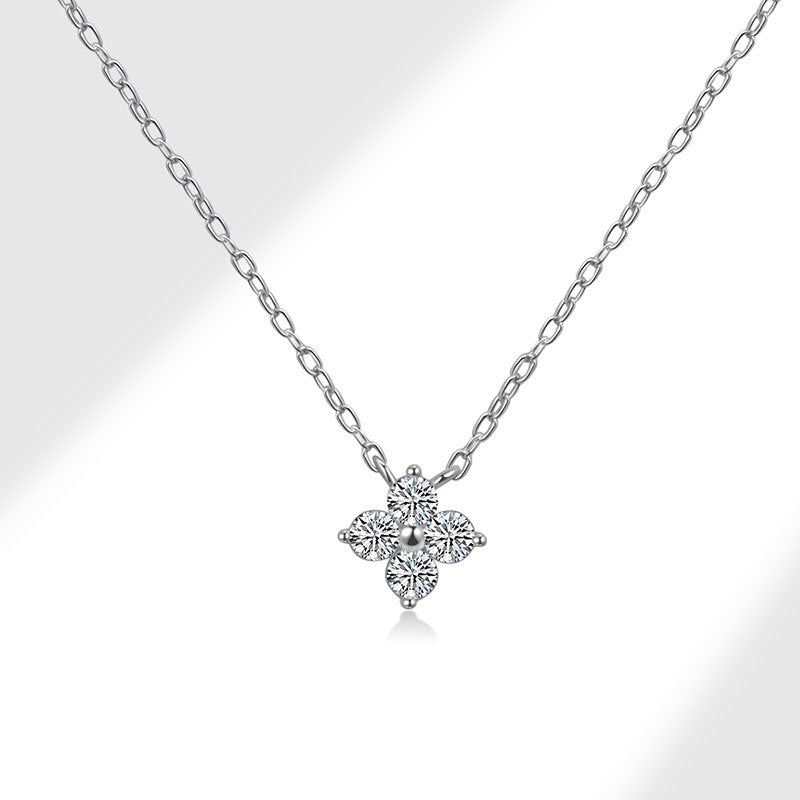Sterling Sier Plated Gold Starry Clover Necklaces