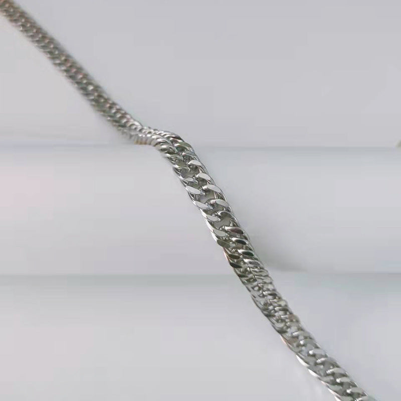 Women's & Men's Steel Cuba Hip Hop Punk Trendy Thick Straps Sweater Necklaces