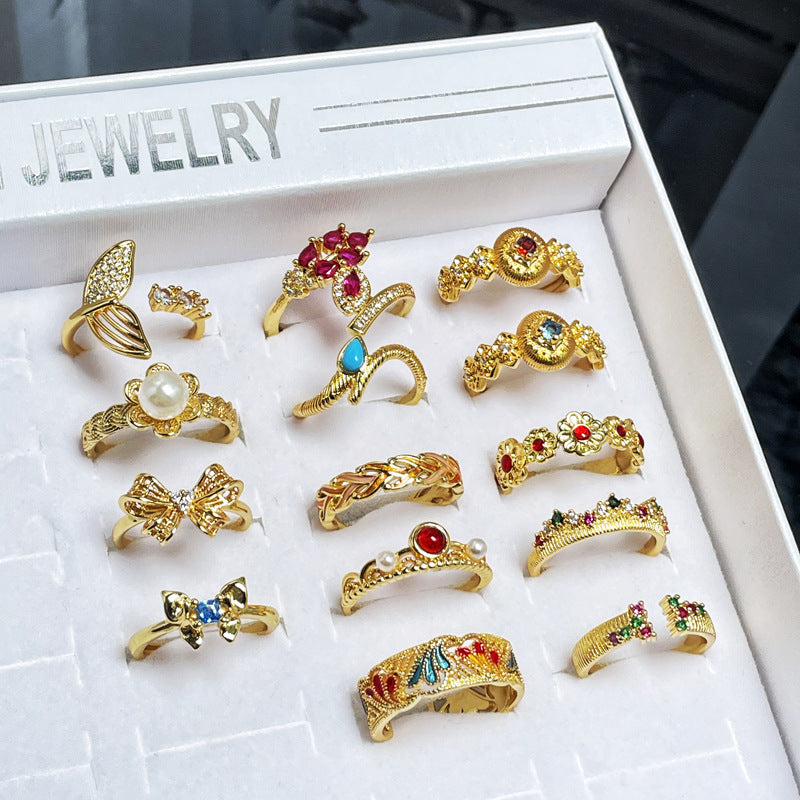 Brushed Simple Opening Female Refined Grace Rings