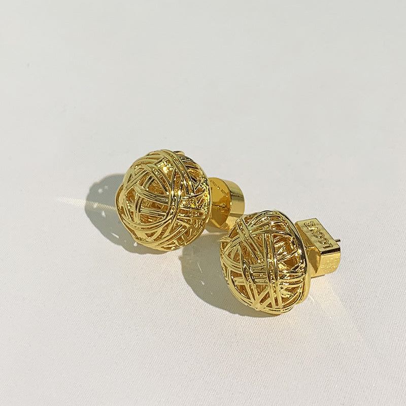 Women's Hollow Woven Elegant Light Luxury Design Rings