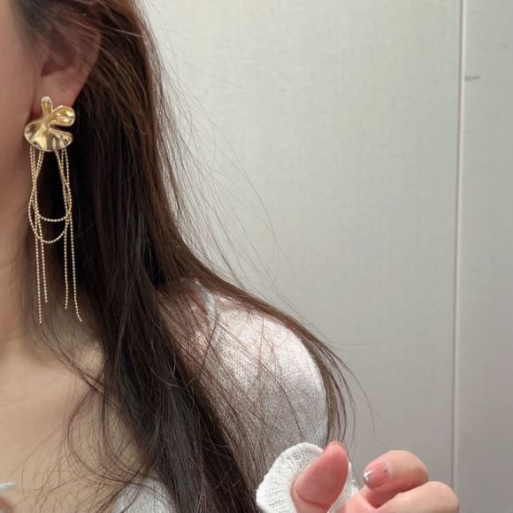 Flower Beads Long Fringe Fashionable Glossy Rings