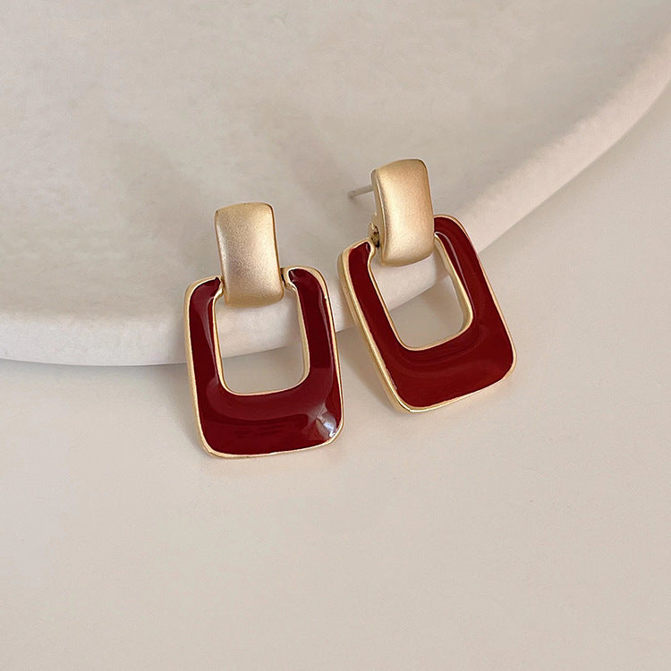 Women's Green Ear Simple Exquisite Refined Grace Petite Trendy Stud Earrings
