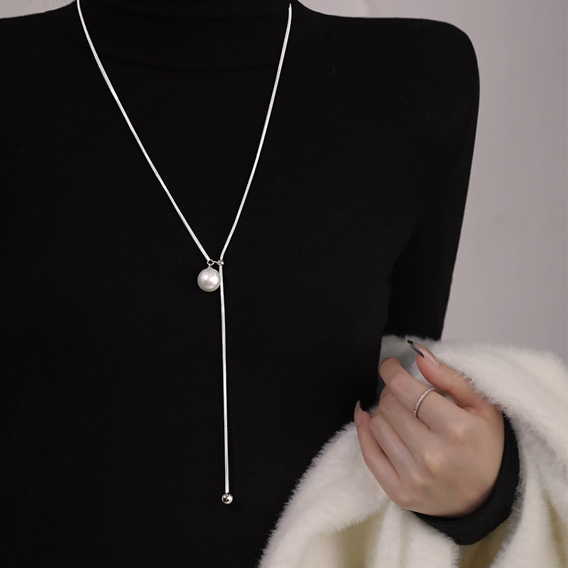 Women's Pearl Sweater Chain Light Luxury Temperament Necklaces