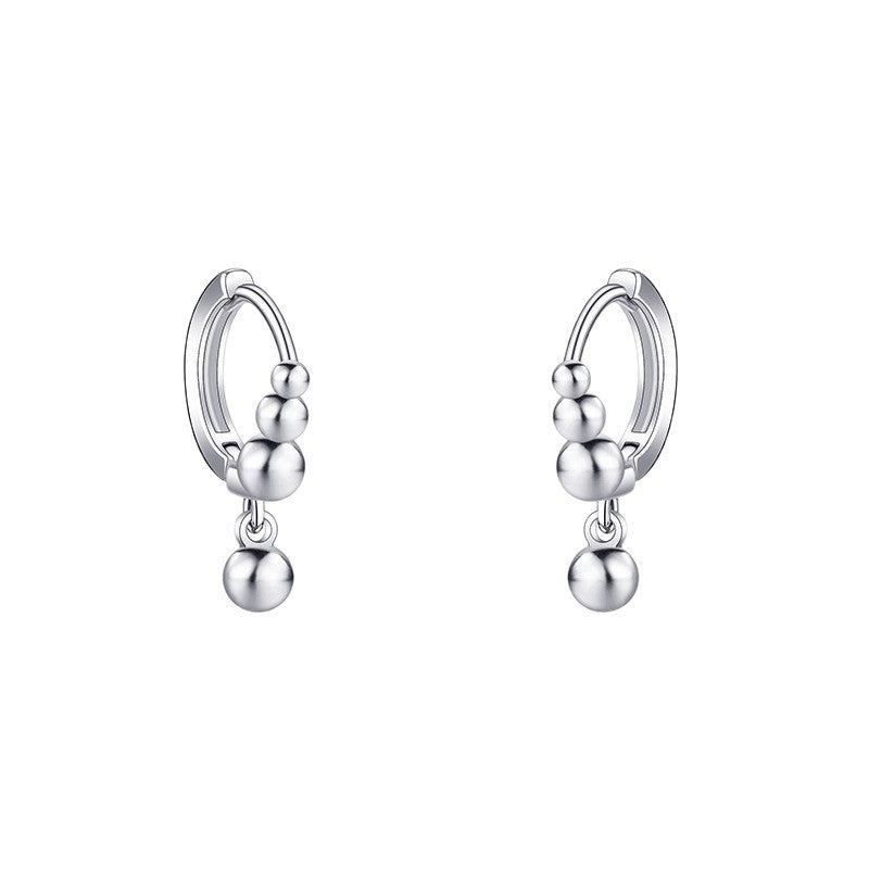 Women's Korean Style Commuter Round Beads Clip Simple Graceful Geometric Ear Buckle