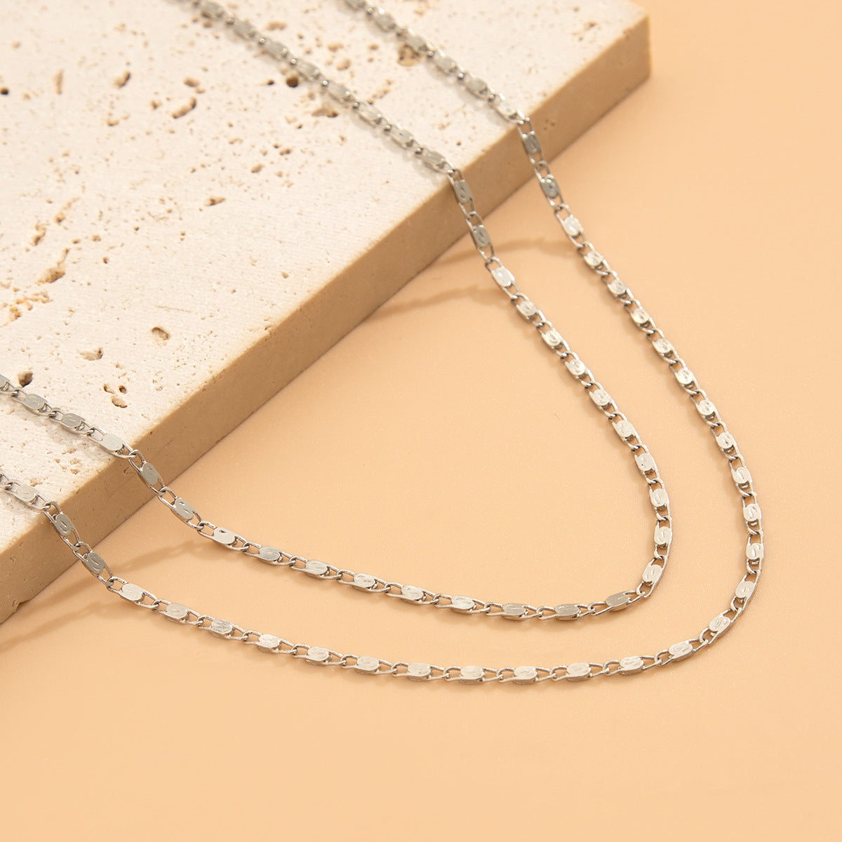Crystal Y-shaped Copper Chain Simple Geometric Necklaces