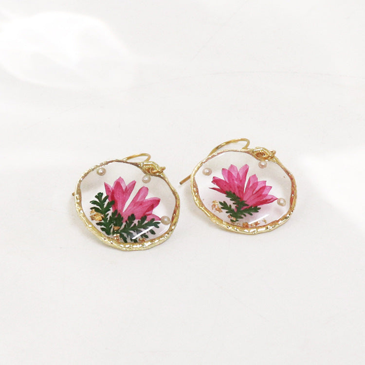 Irregular Round Sweet Alyssum Real Flower Rings