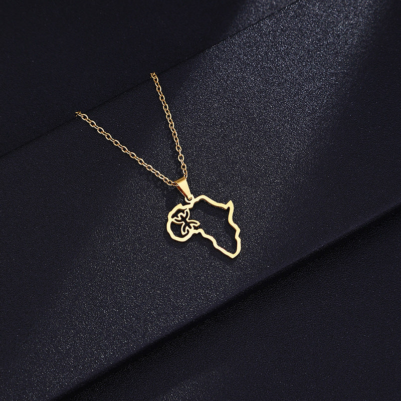 Women's & Men's Fashion National Style Africa Map Berber Necklaces