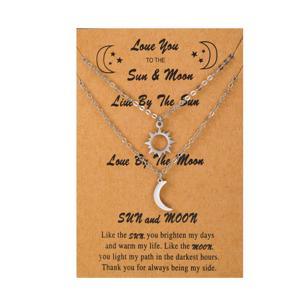 Friendship Suit Creative Stainless Steel Star Necklaces