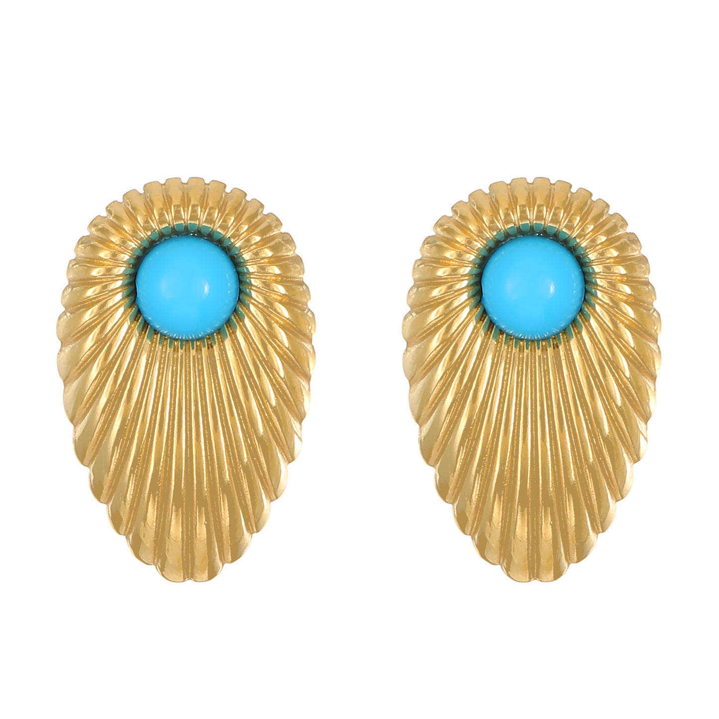 Women's Titanium Steel Pleated Geometric Irregular Round Rings
