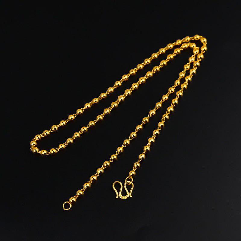 Men's Solid Light Bead Round Beads Buddha Necklaces