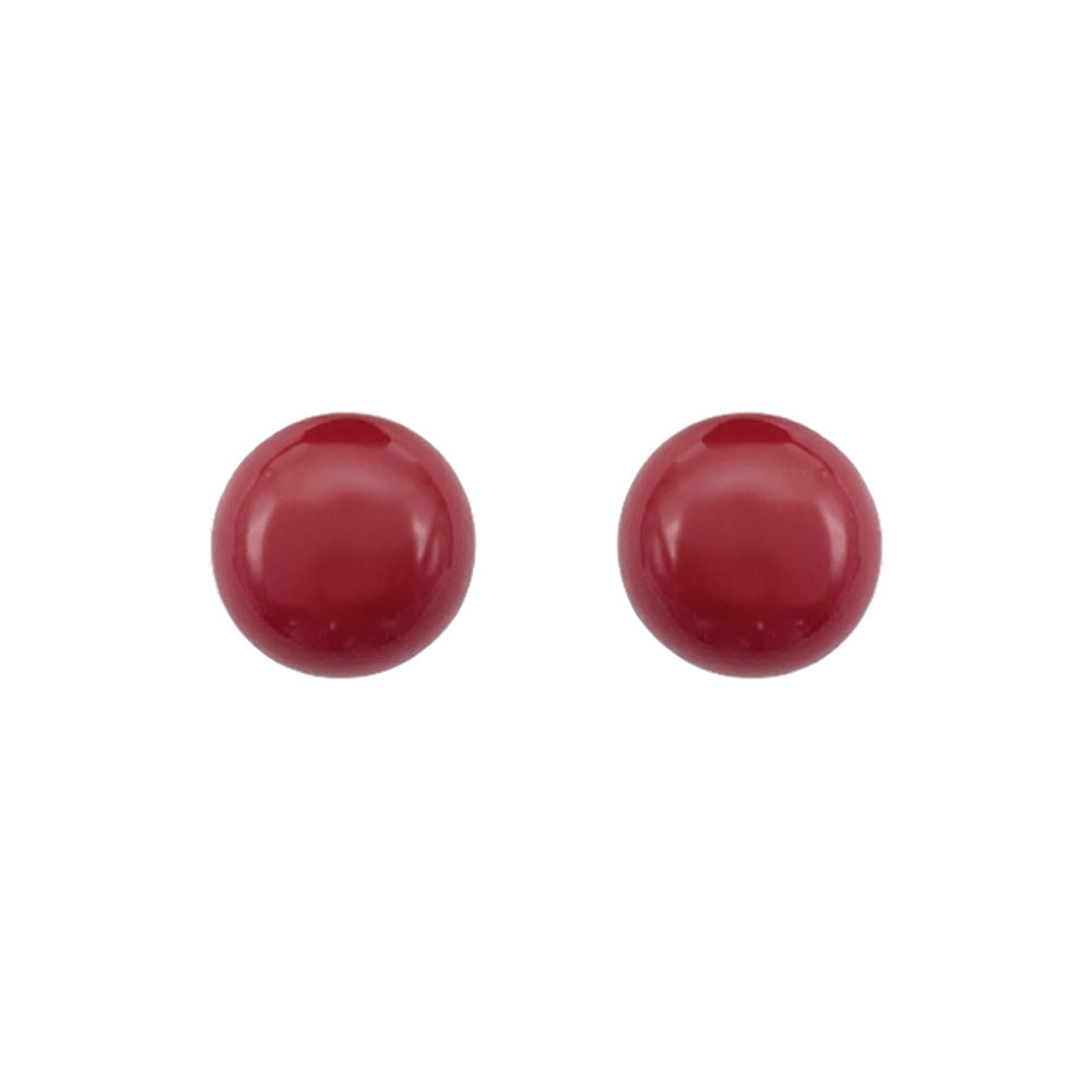 Cherry Color Atmosphere Accessories Wine Steamed Earrings
