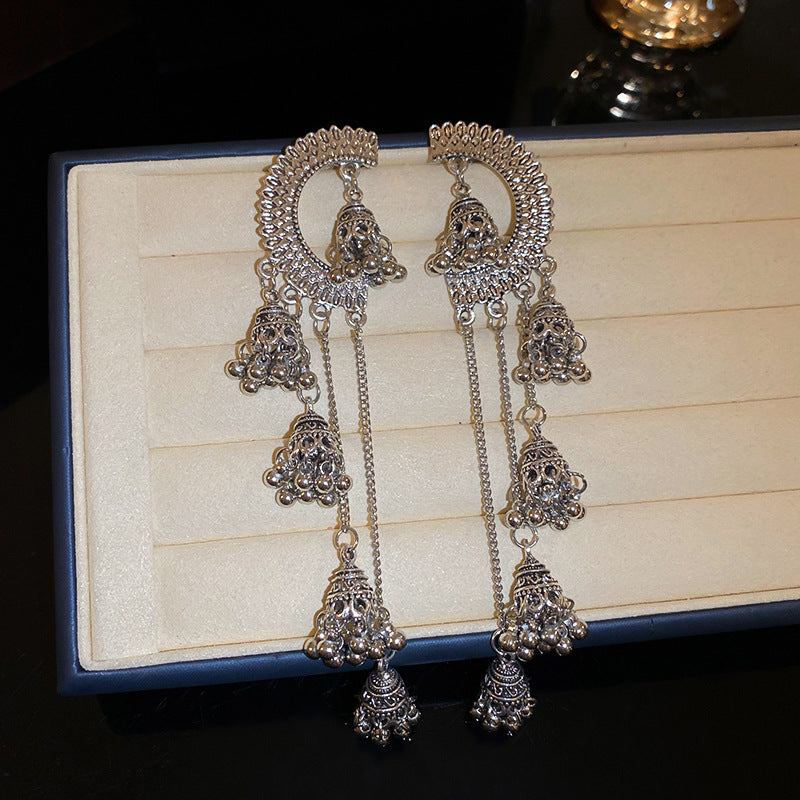 Bohemian Vintage Temperament Wild Long Tassel Niche Exotic Earrings