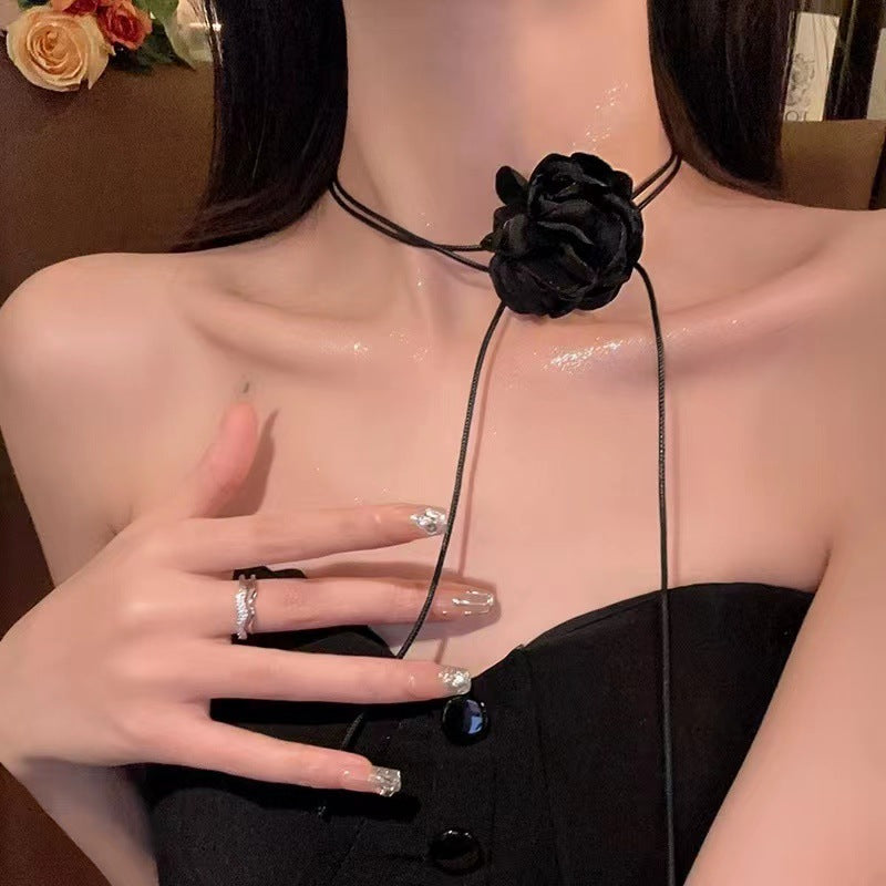 Net Yarn Flowers Ribbon Heart Fashion Necklaces