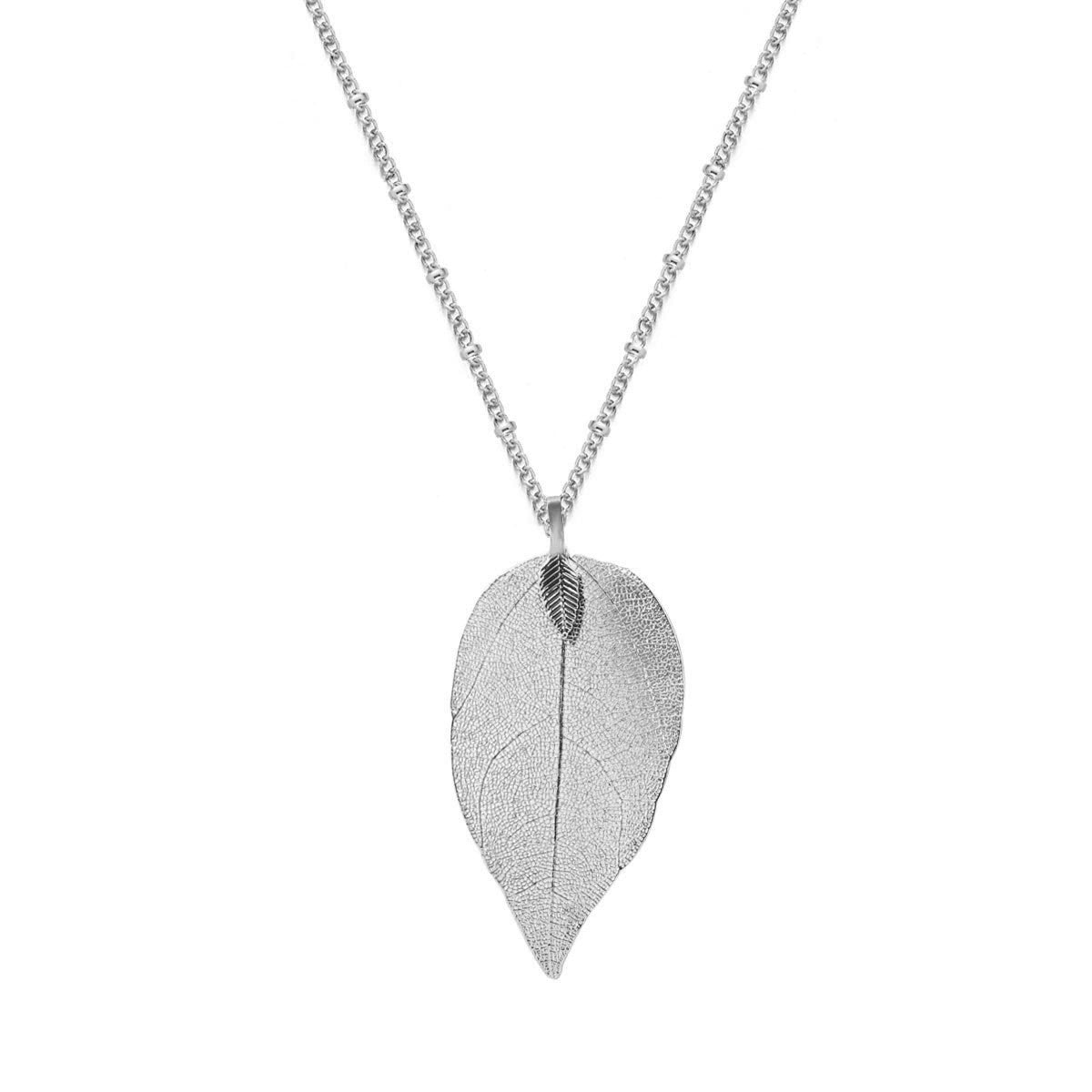 Women's Fashion Real Leaf Simple Hollow Leaves Necklaces