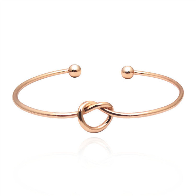 Women's Knotted Love Rose Gold Bridesmaid Twist Versatile Bracelets