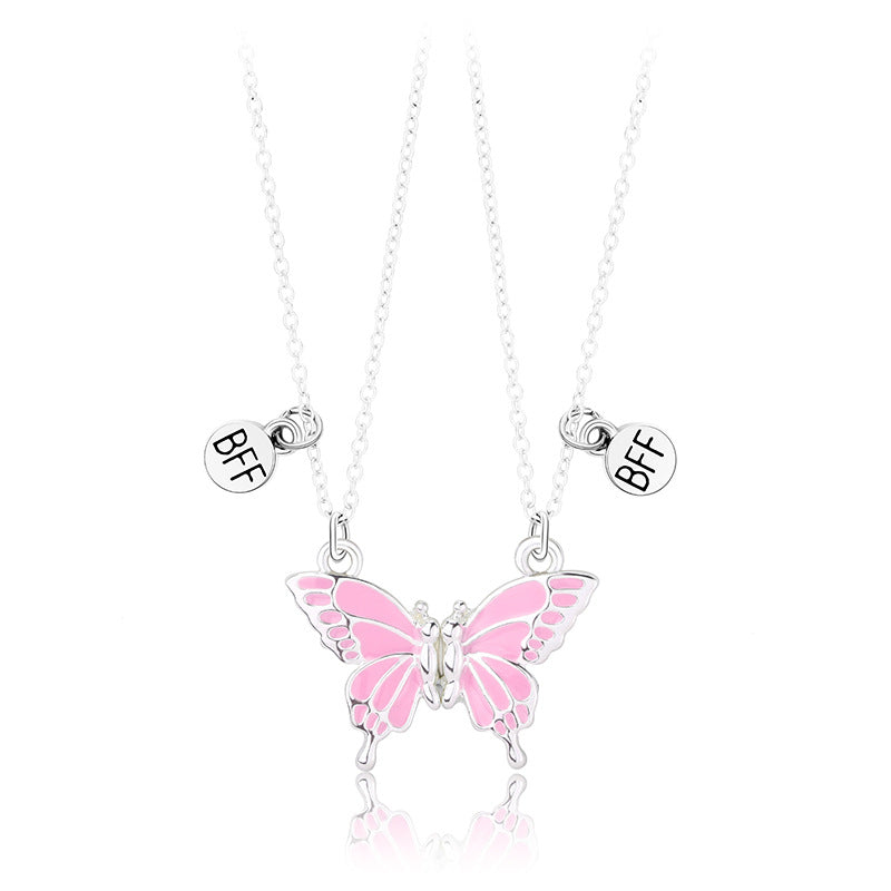 Butterfly Magnetite Good Friend Suit Jewelry Necklaces