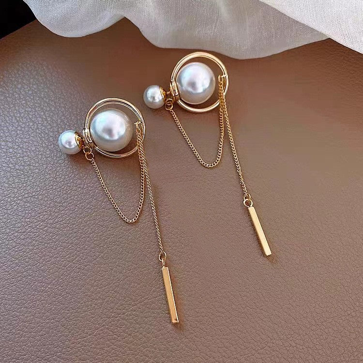 Women's Needle Elegant Long Tassel Thin Effect Earrings