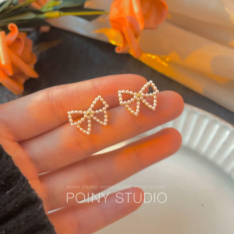 Women's Sier Pin Korean Style High Sense Special Earrings