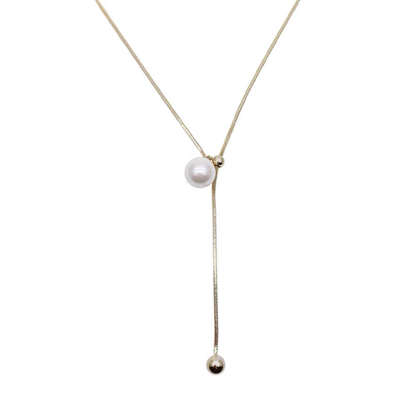 Titanium Steel Affordable Luxury Fashion Simple Pearl High Necklaces