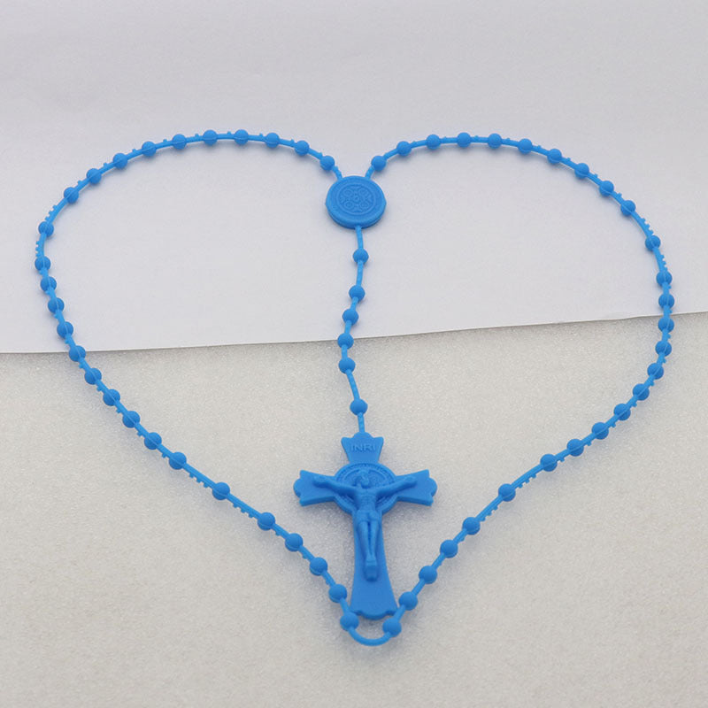 Flexible Glue Color Luminous Fluorescence Rosary Necklaces