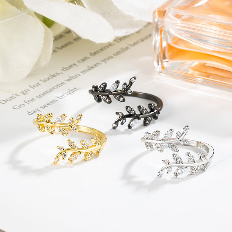 Women's Branches Fashion Style Opening Adjustable Sweet Rings