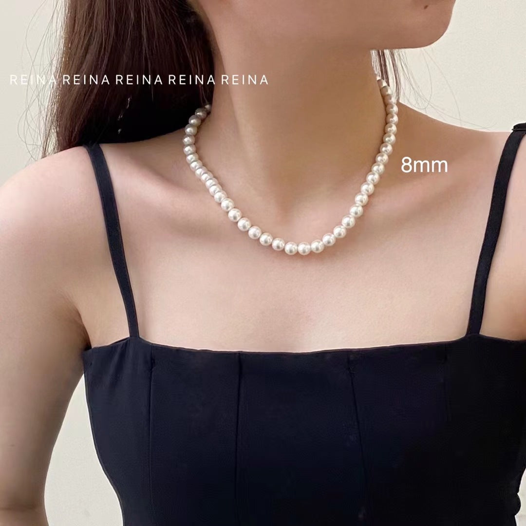 Pearl Clavicle Chain Beaded Single Layer Necklaces