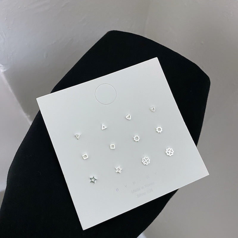 Women's Sense Week Suit Simple Small Exquisite Hollow Earrings