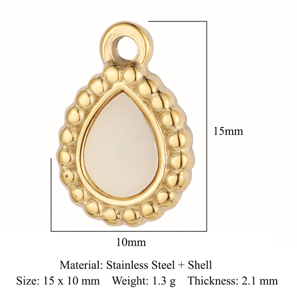 Steel Water Drop Shape Ornament Accessories Pendants