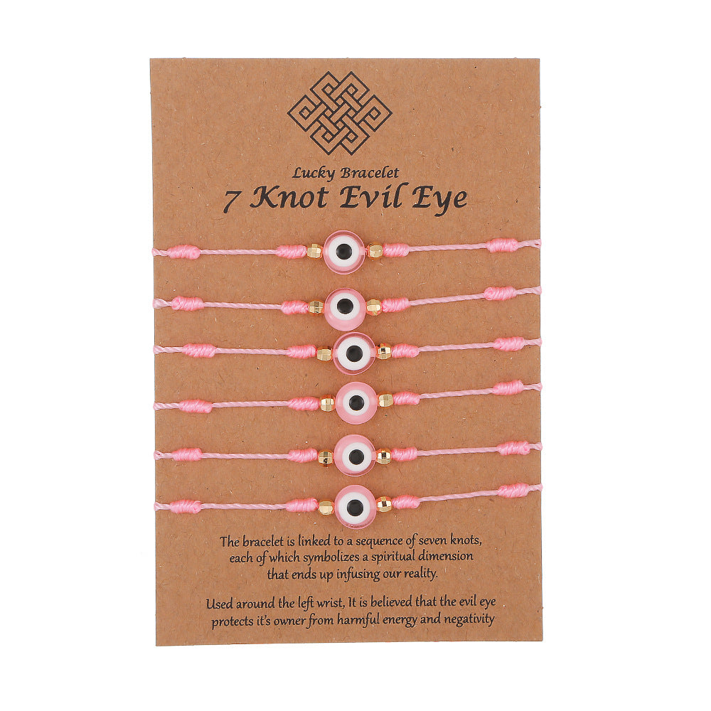 Red Blue Black Eyes Yi Woven Bracelet