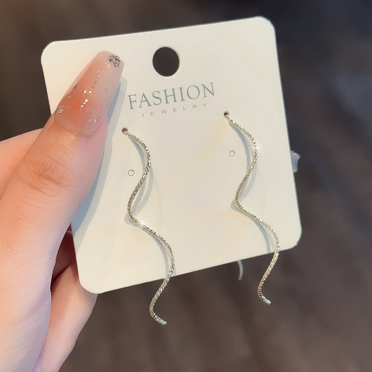 Fairy Wave Tassel Hanging Niche Design Earrings